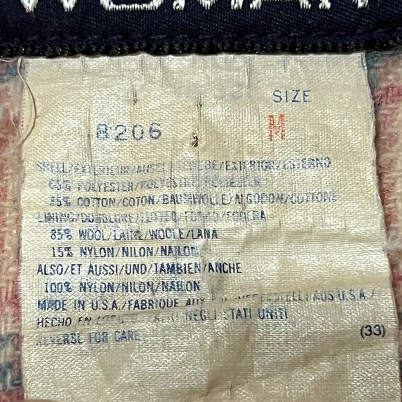 Vintage 80s Woolrich Woman Pink Jacket Wool Lined USA Made Coat Women’s Medium - Picture 5 of 8